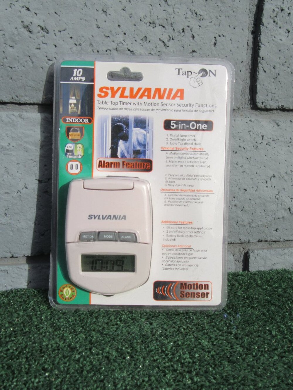 Brand New Sylvania Table Top Timer w/ Motion Sensor Security 5-in-1 SA-135